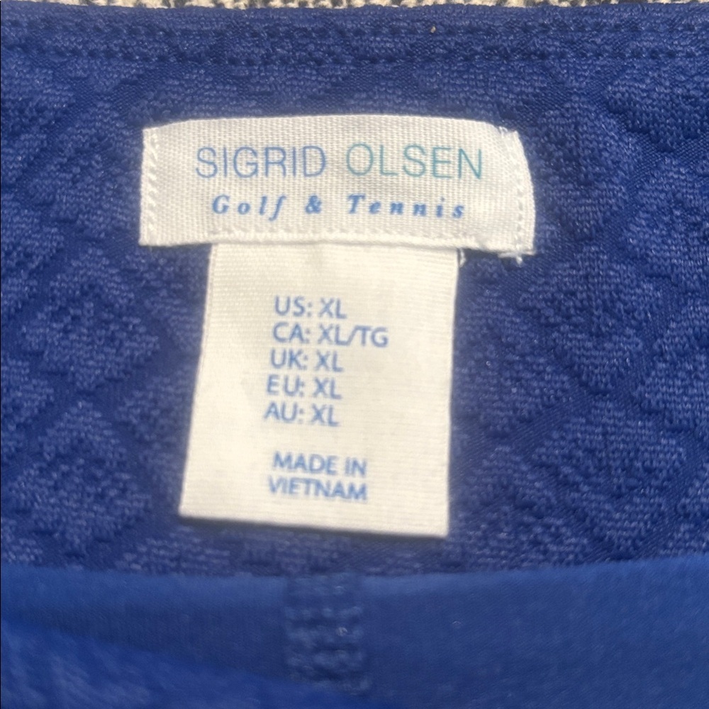 SIGRID OLSEN Golf Tennis UPF 50 Textured Skort Blue NWT XL - Picture 4 of 5